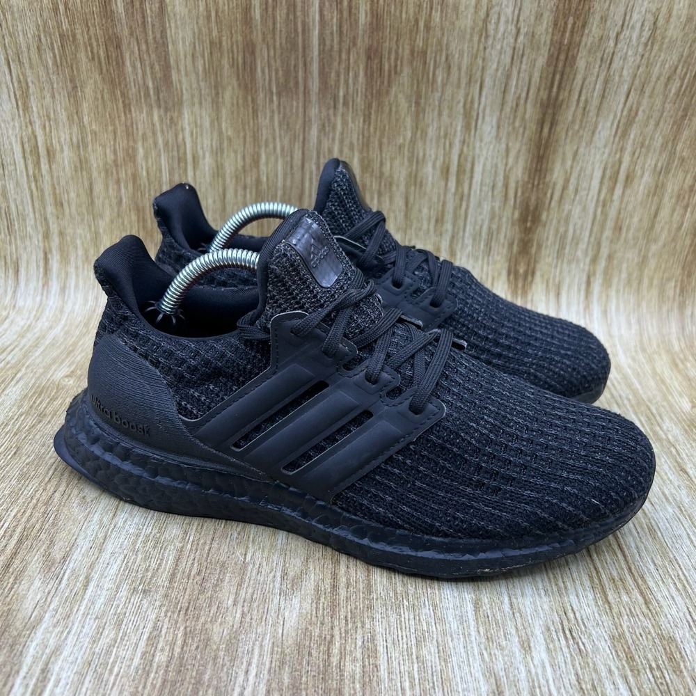 Adidas UltraBoost 4.0‎ DNA Women's Size 6.5 Triple Black Shoes Sneakers H02590